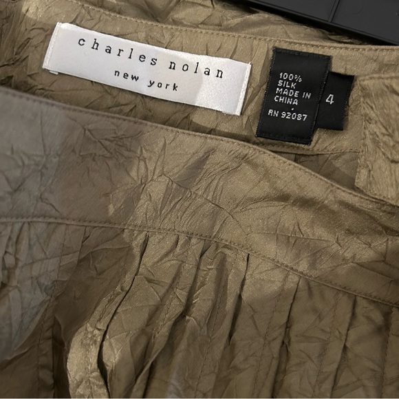 Charles Nolan Pleated Silk Midi Skirt - Picture 9 of 9